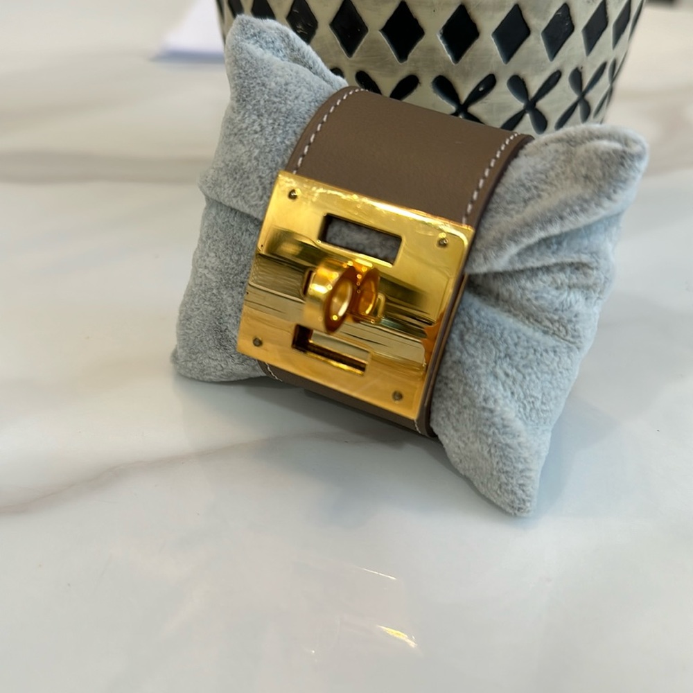 Hermes Kelly dog bracelet in leather